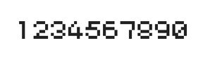 5×6数字点阵字体 ddN56AB0680