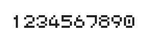 5×6数字点阵字体 ddN56AB0685