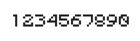 5×6数字点阵字体 ddN56AB0690