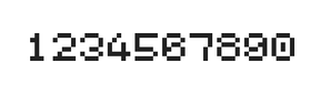 5×6数字点阵字体 ddN56AB0691