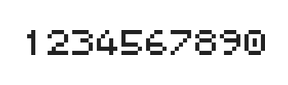 5×6数字点阵字体 ddN56AB0692