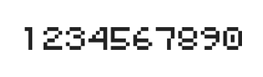 5×6数字点阵字体 ddN56AB0693