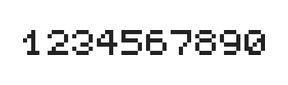 5×6数字点阵字体 ddN56AB0694