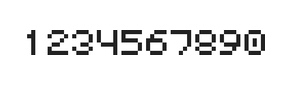 5×6数字点阵字体 ddN56AB0700