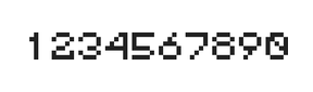 5×6数字点阵字体 ddN56AB0701