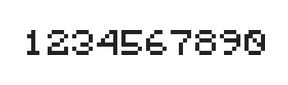 5×6数字点阵字体 ddN56AB0704