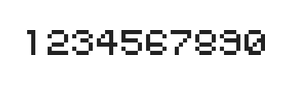 5×6数字点阵字体 ddN56AB0706