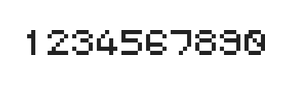 5×6数字点阵字体 ddN56AB0710