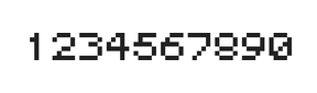 5×6数字点阵字体 ddN56AB0721