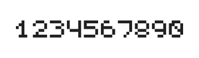 5×6数字点阵字体 ddN56AB0724