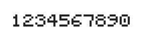 5×6数字点阵字体 ddN56AB0726