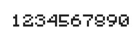 5×6数字点阵字体 ddN56AB0731