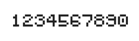5×6数字点阵字体 ddN56AB0735