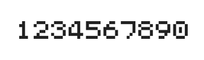 5×6数字点阵字体 ddN56AB0739
