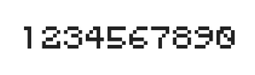 5×6数字点阵字体 ddN56AB0741