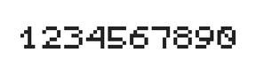 5×6数字点阵字体 ddN56AB0744