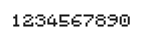 5×6数字点阵字体 ddN56AB0747
