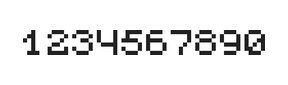 5×6数字点阵字体 ddN56AB0748