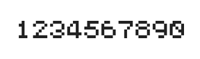 5×6数字点阵字体 ddN56AB0750