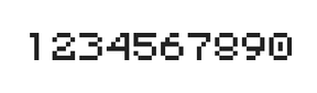 5×6数字点阵字体 ddN56AB0751