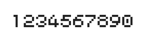 5×6数字点阵字体 ddN56AB0752