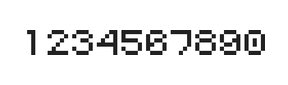 5×6数字点阵字体 ddN56AB0753