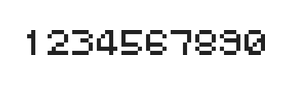 5×6数字点阵字体 ddN56AB0754