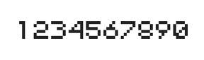 5×6数字点阵字体 ddN56AB0755