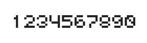 5×6数字点阵字体 ddN56AB0756
