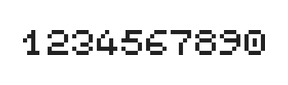 5×6数字点阵字体 ddN56AB0758