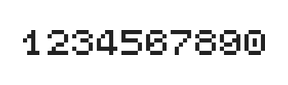 5×6数字点阵字体 ddN56AB0760