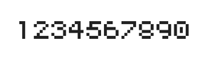 5×6数字点阵字体 ddN56AB0761