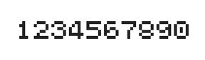 5×6数字点阵字体 ddN56AB0765
