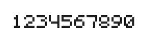 5×6数字点阵字体 ddN56AB0768