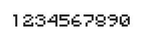 5×6数字点阵字体 ddN56AB0771