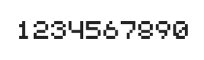 5×6数字点阵字体 ddN56AB0772
