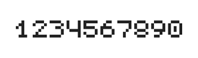 5×6数字点阵字体 ddN56AB0774