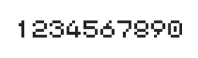 5×6数字点阵字体 ddN56AB0775