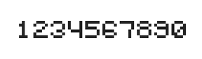 5×6数字点阵字体 ddN56AB0779