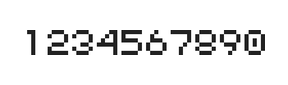 5×6数字点阵字体 ddN56AB0781