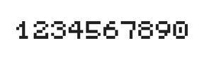 5×6数字点阵字体 ddN56AB0782