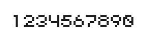 5×6数字点阵字体 ddN56AB0786