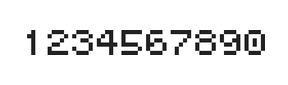 5×6数字点阵字体 ddN56AB0787