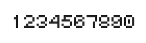 5×6数字点阵字体 ddN56AB0788