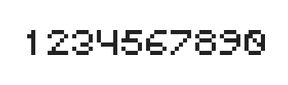 5×6数字点阵字体 ddN56AB0790