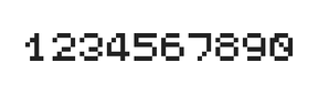 5×6数字点阵字体 ddN56AB0793