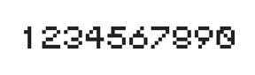 5×6数字点阵字体 ddN56AB0802