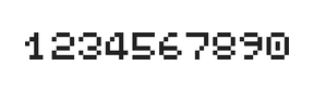 5×6数字点阵字体 ddN56AB0807