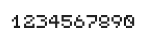 5×6数字点阵字体 ddN56AB0827