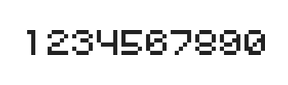 5×6数字点阵字体 ddN56AB0831